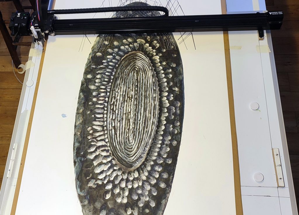 Large Oval bowl: plotting large scale